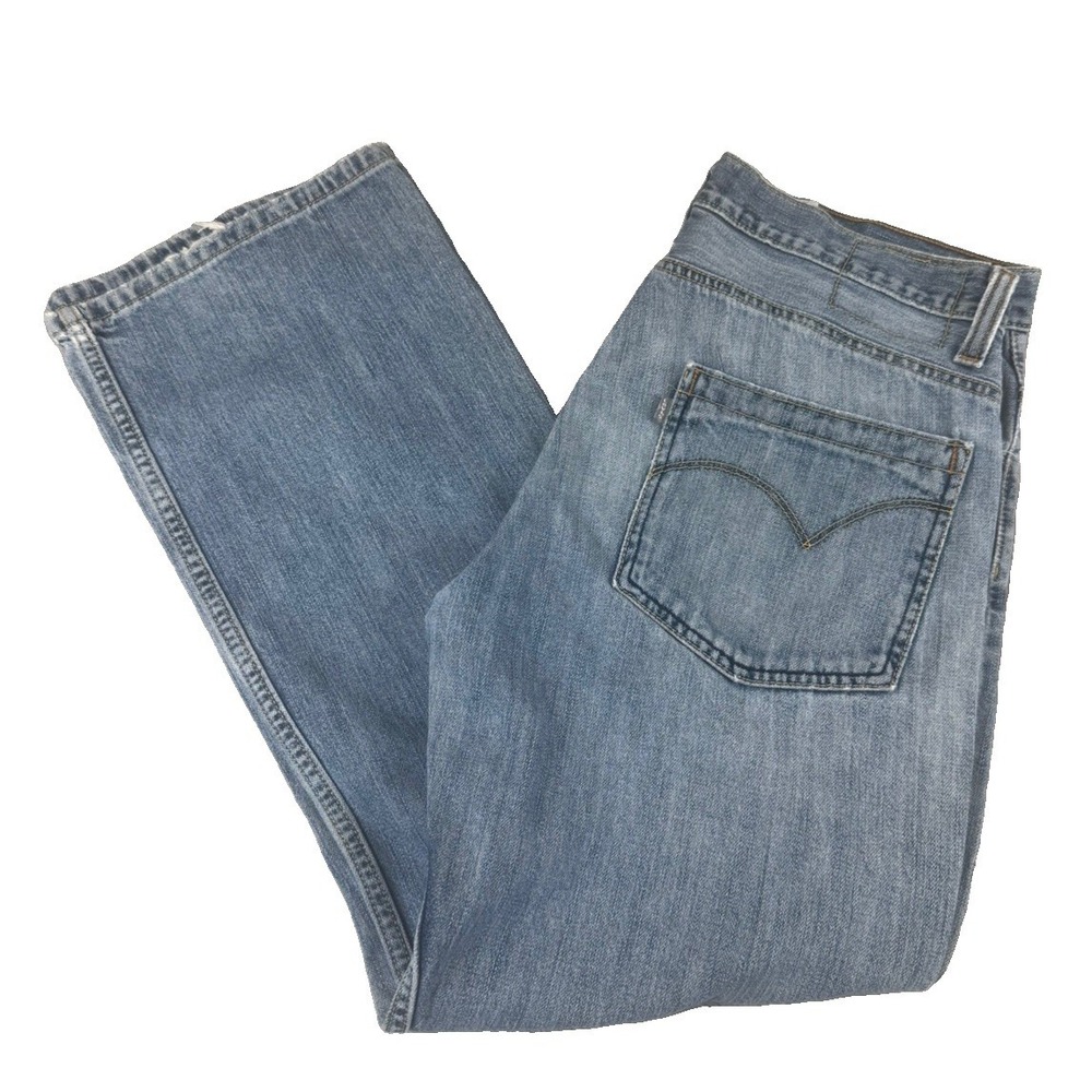 Levis SilverTab Jeans Mens 36x30 Blue Loose Relaxed Distressed 100% Cotton